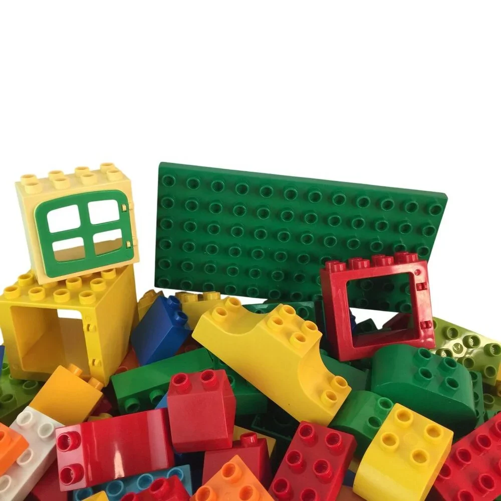 Lego Duplo Building Blocks Lot 170+ Pcs Base Plate Numbers‎ Flowers Some Vintage